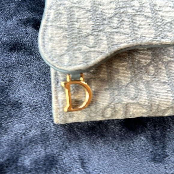 Christian Dior Gris Oblique Lotus Saddle Wallet - Picture 7 of 14